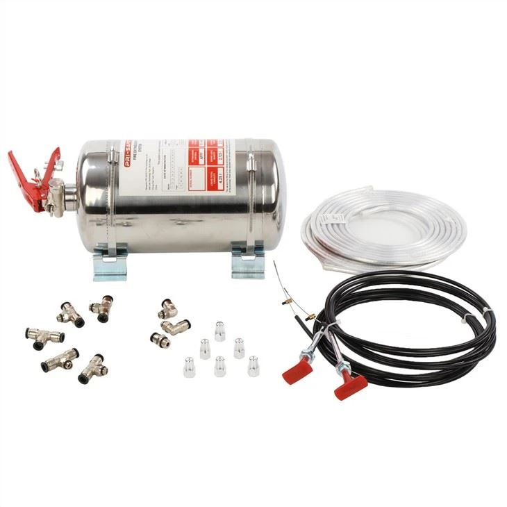 Mechanický hasiaci prístroj pre pretekárske auto